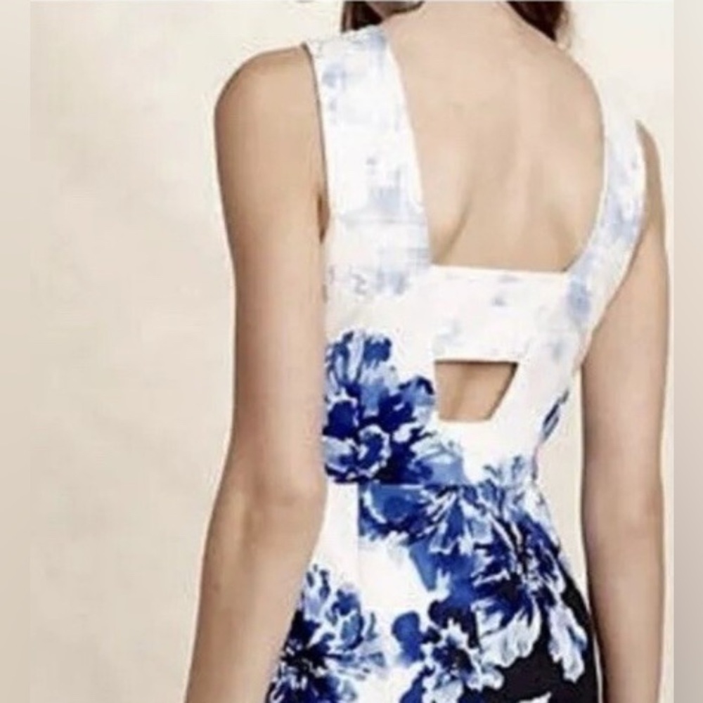 Anthropologie Floral Open Back Dress Size 4 - Picture 2 of 8